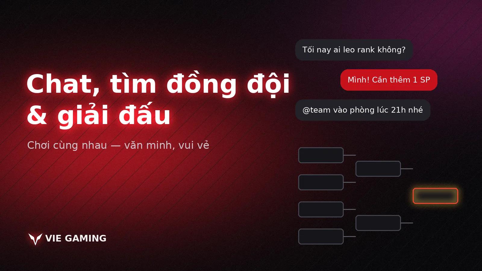 Tìm đồng đội · Đăng ký giải đấu